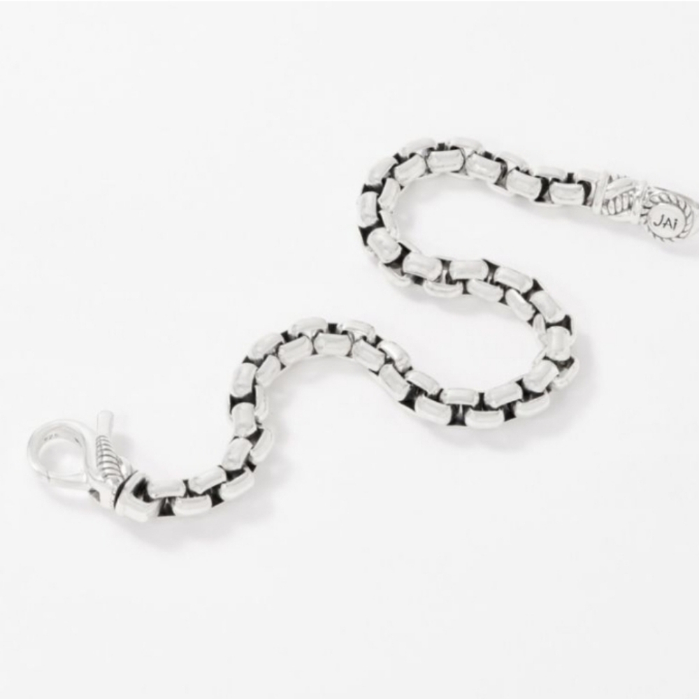 Elegant Silver Serpentine Bracelet with Clasp